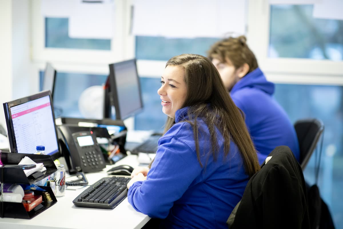 The Talent Finder team at work in the Preston office